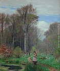 Famous Forest Paintings - Picking Anemones in Hunderup Forest
